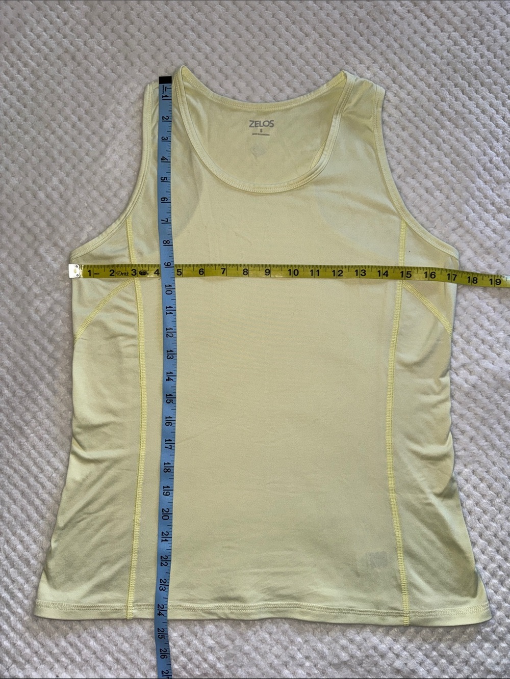 💛 EUC ZELŌS Butter Yellow Racerback Athletic Tank – Women’s Small - Picture 2 of 5